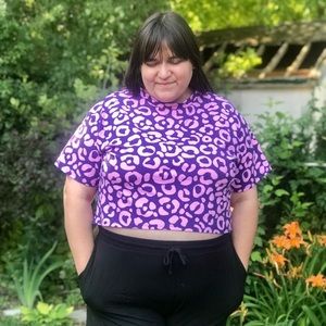 Nooworks Cheetah Spot Crop Top (3x)